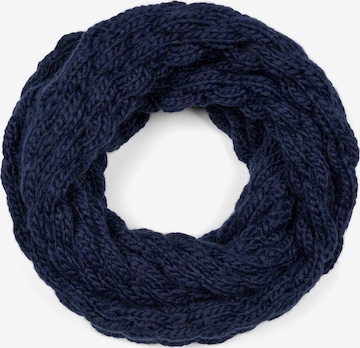 styleBREAKER Schlauchschal 'Strick Loop mit Bubblemuster' in Blau: Vorderseite