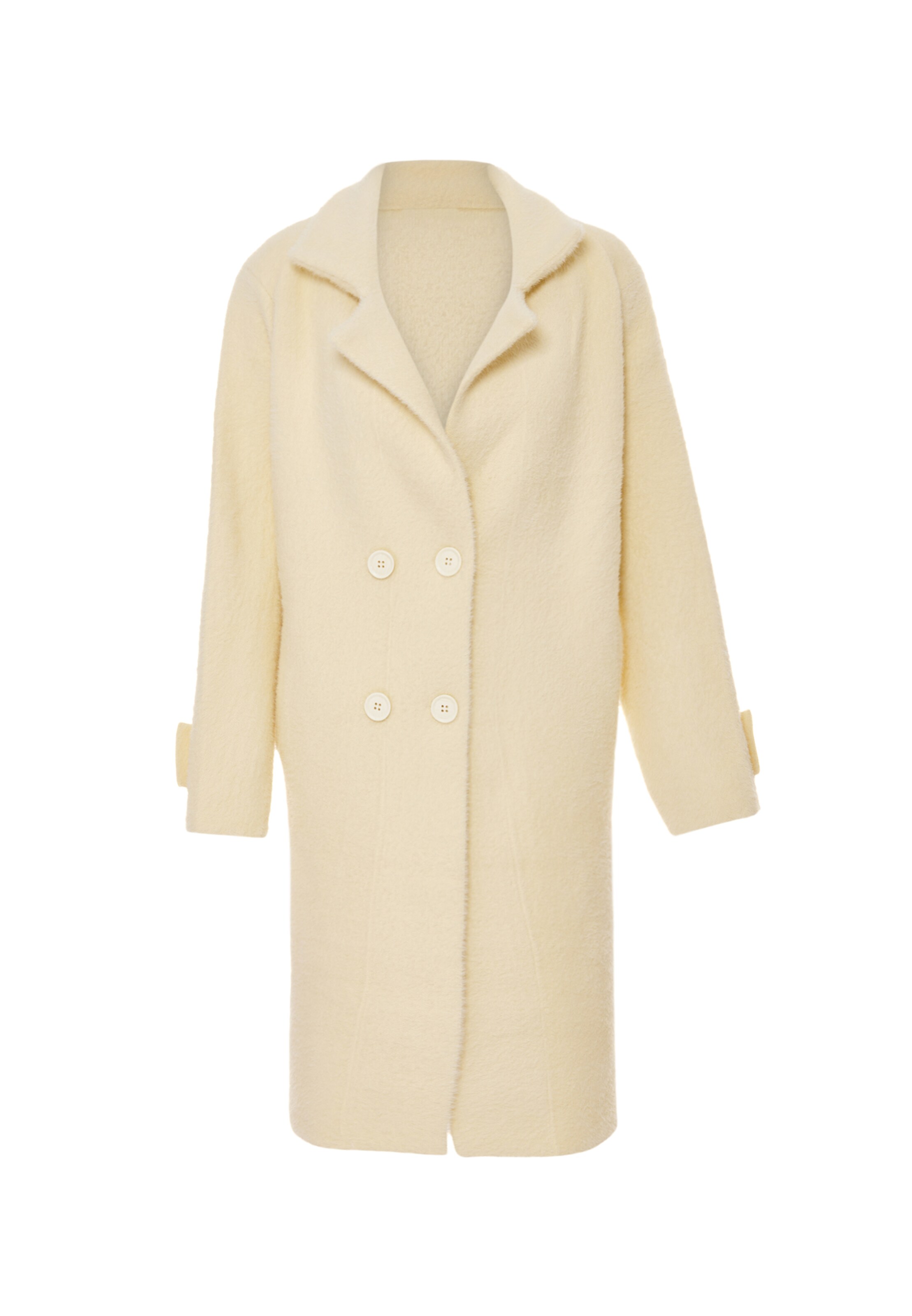 YASANNA Gebreide mantel in Beige: voorkant