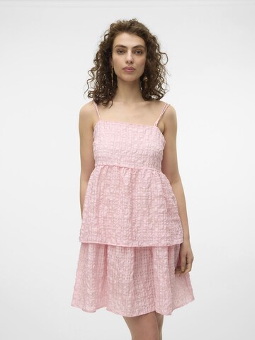 VERO MODA Jurk 'LOVE' in Roze