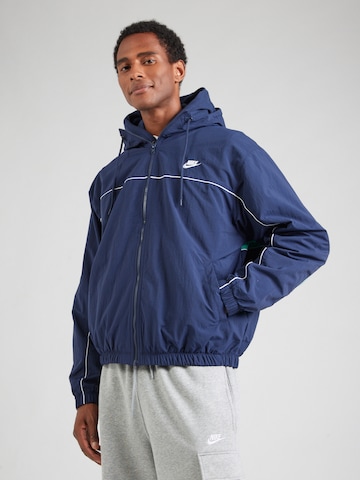 Nike Sportswear Jacke 'CLUB' in Blau: Vorderseite
