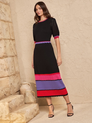 love & roses Stickad klänning i svart