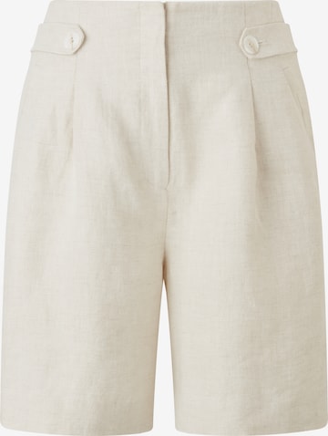 s.Oliver BLACK LABEL Normální Kalhoty se sklady v pase – bílá: přední strana