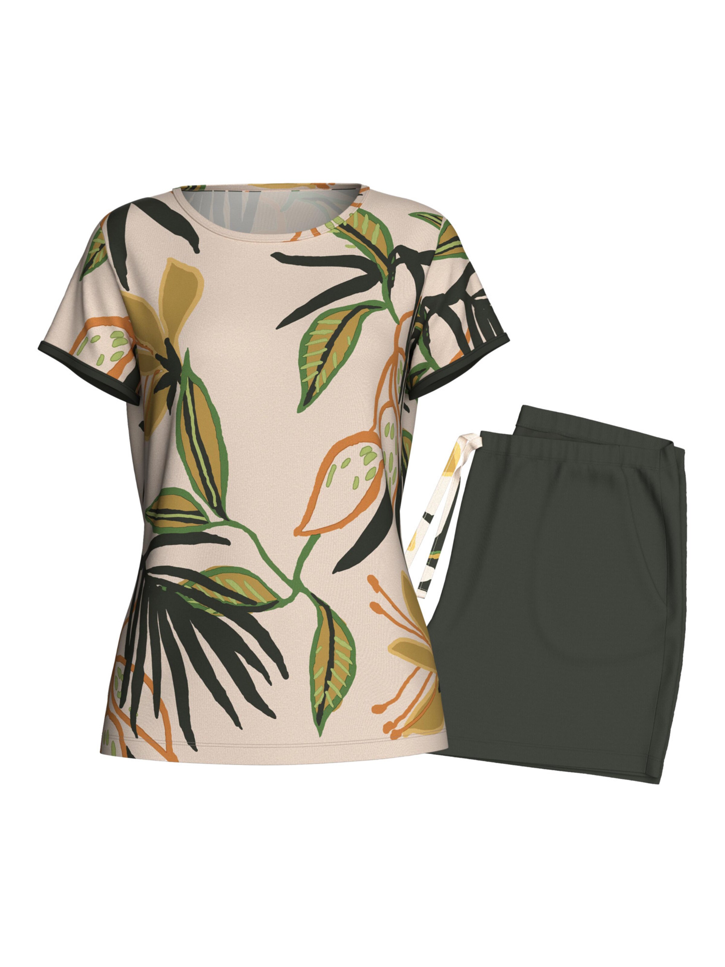 IMPETUS Short Pajama Set in Green: front