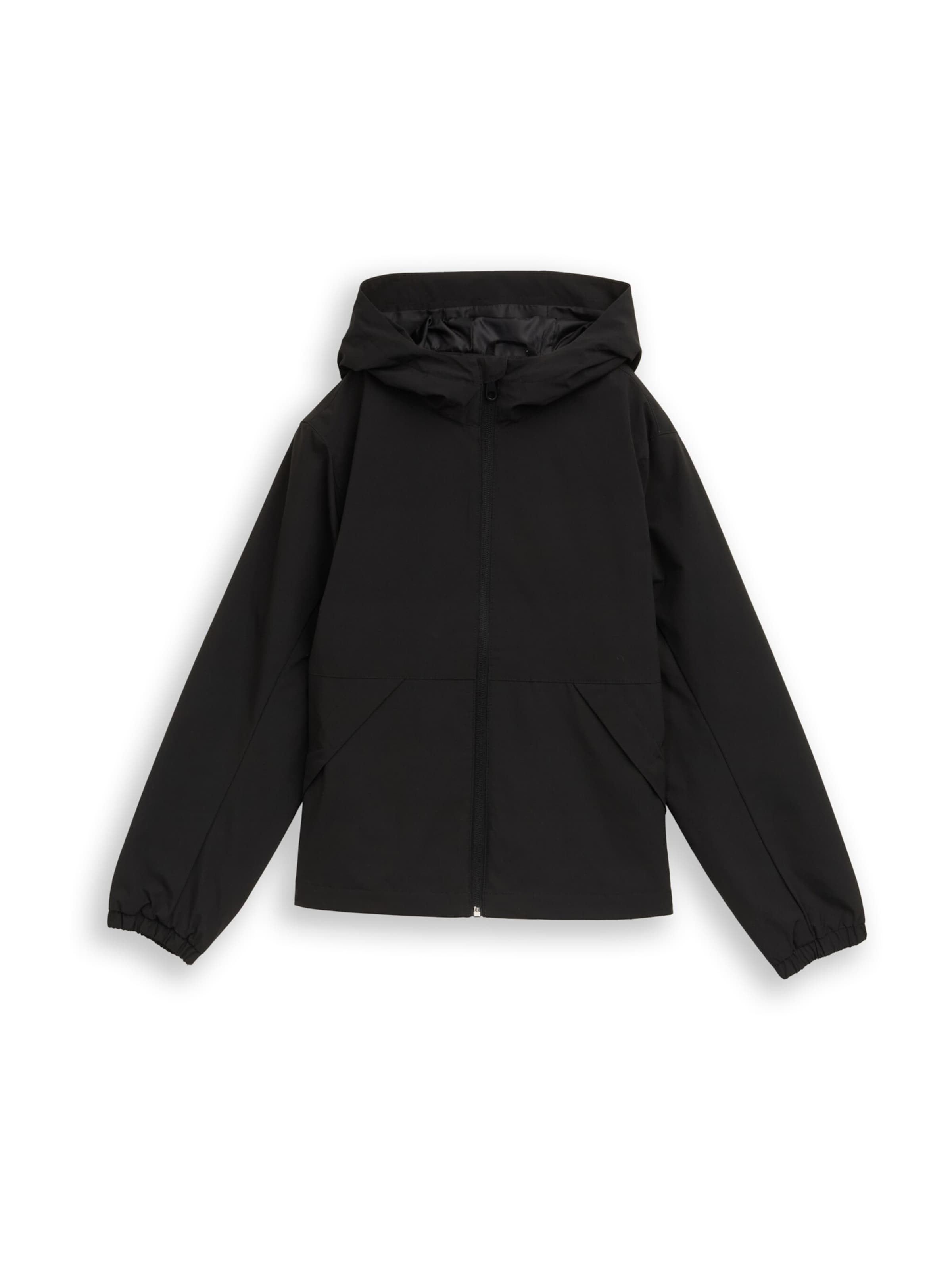 TOM TAILOR Between-Season Jacket in Black: front