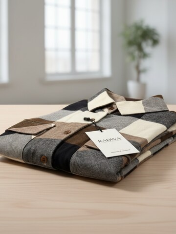 Radwa Blouse 'Radwa Women’s Plaid Flannel' in Brown