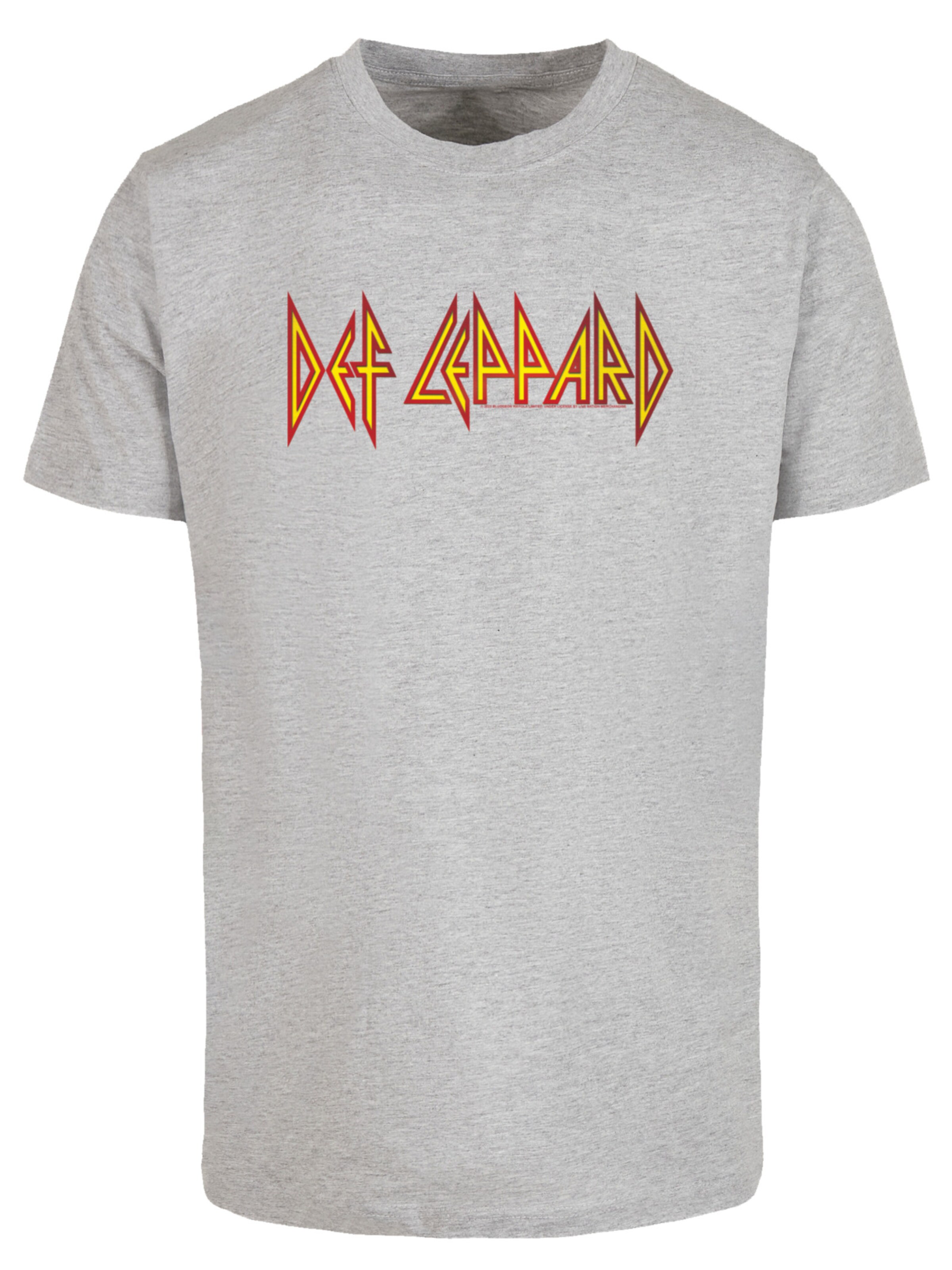 F4NT4STIC Shirt 'Def Leppard' in Grau: Vorderseite