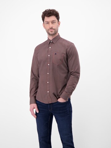 LERROS Regular fit Overhemd in Bruin: voorkant