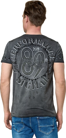 Rusty Neal T-Shirt Totenkopf in Grau
