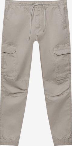 Effilé Pantalon cargo Pull&Bear en gris : devant