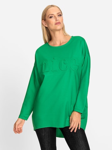 heine Oversized bluse i grøn: forside