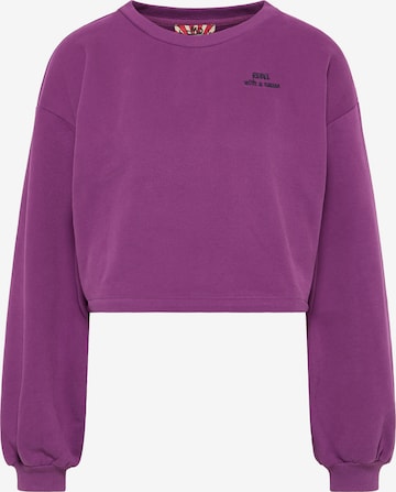 myMo ROCKSSweater majica - ljubičasta boja: prednji dio