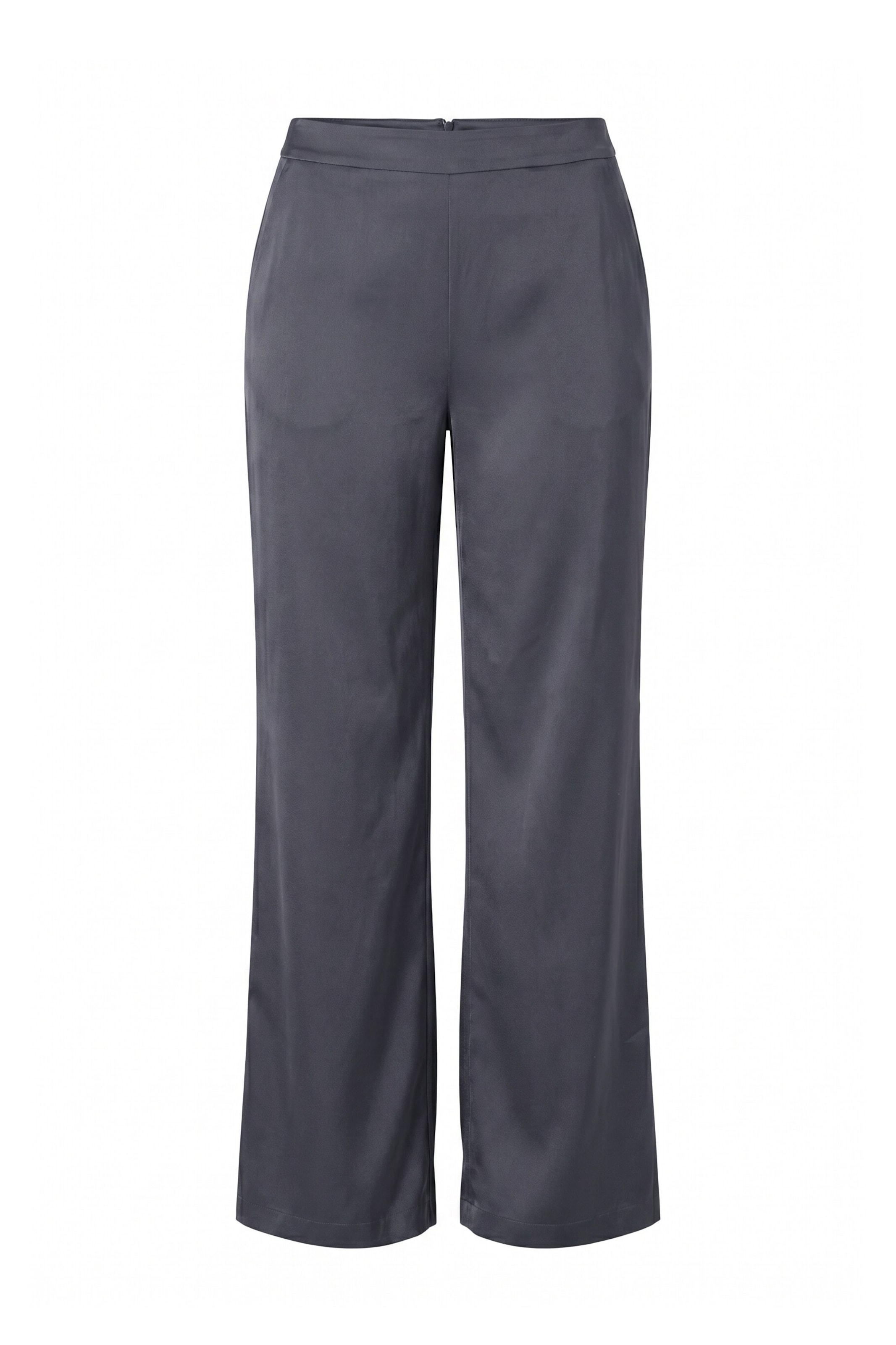 Ulla Popken Wide leg Broek in Grijs: voorkant