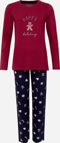 Happy Shorts Pyjama ' Xmas ' in Blauw: voorkant