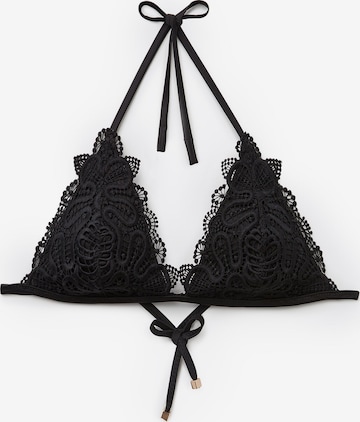 CALZEDONIA Bikinitop 'Romantic Lace' in Schwarz: Vorderseite