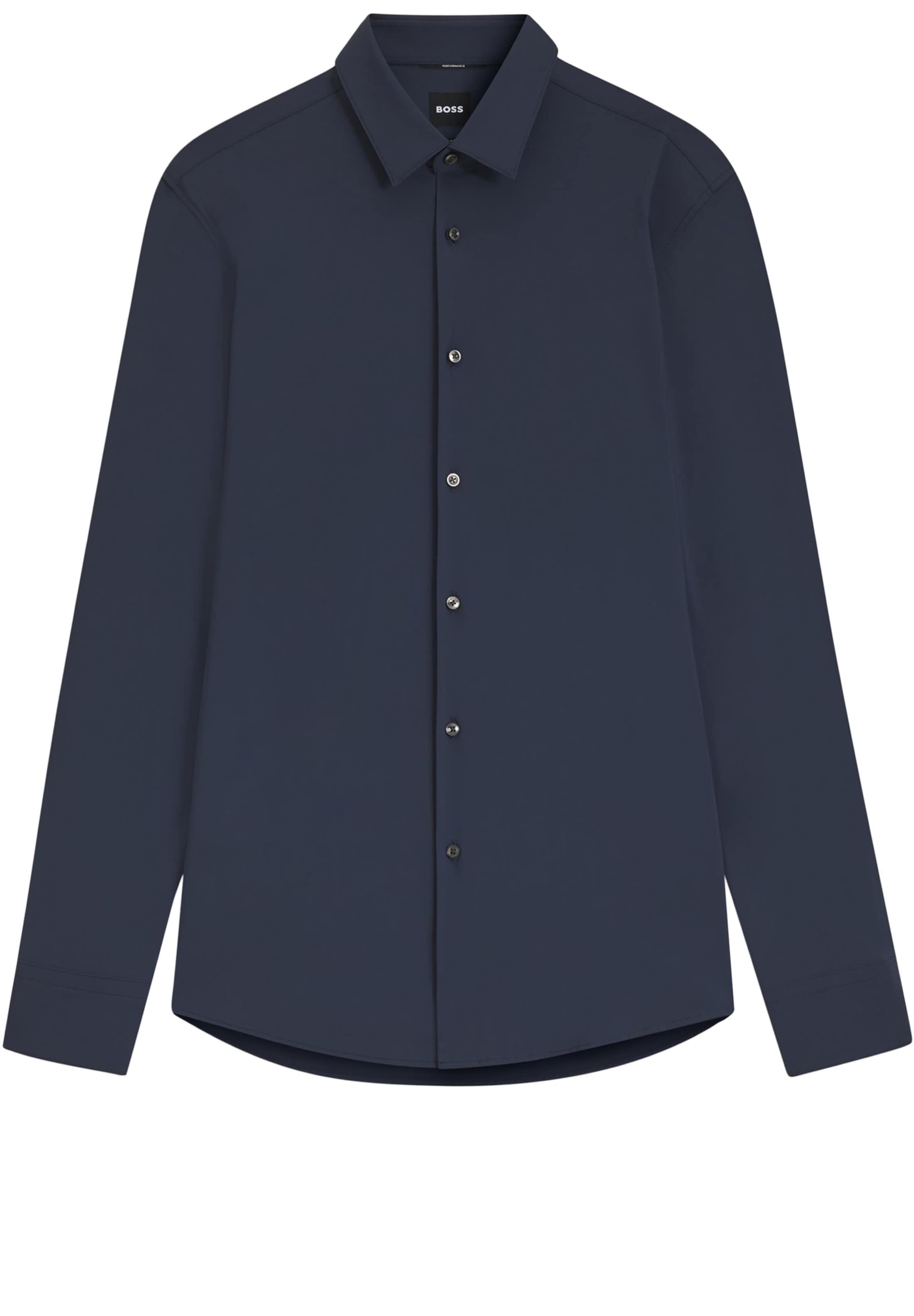 BOSS Button Up Shirt 'Hank' in Blue: front