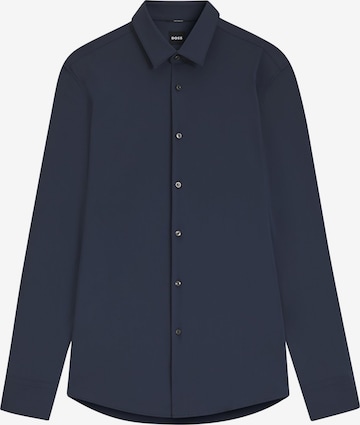 BOSS Button Up Shirt 'Hank' in Blue: front
