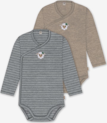 Barboteuse / body normani en marron : devant