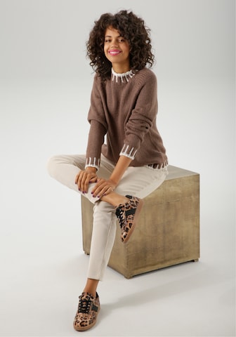 Aniston CASUAL Pullover in Braun