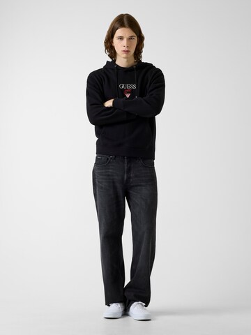 GUESS JEANS Mikina 'BAKER' – černá: přední strana