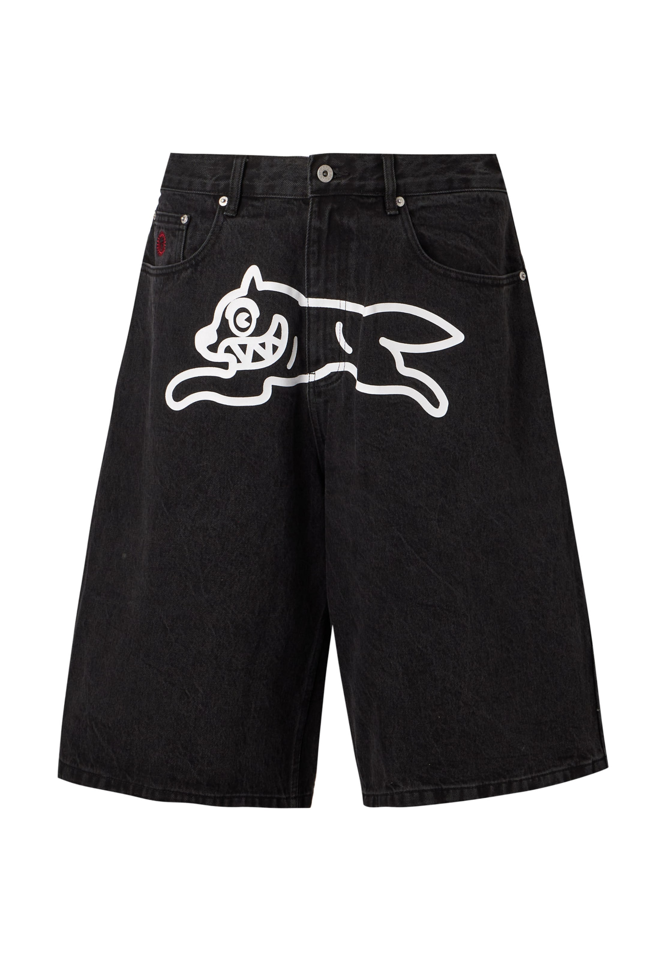 Billionaire Boys Club Shorts 'RUNNING DOG TRIPLE SCOOP' in 30 in black denim / weiß, Produktansicht