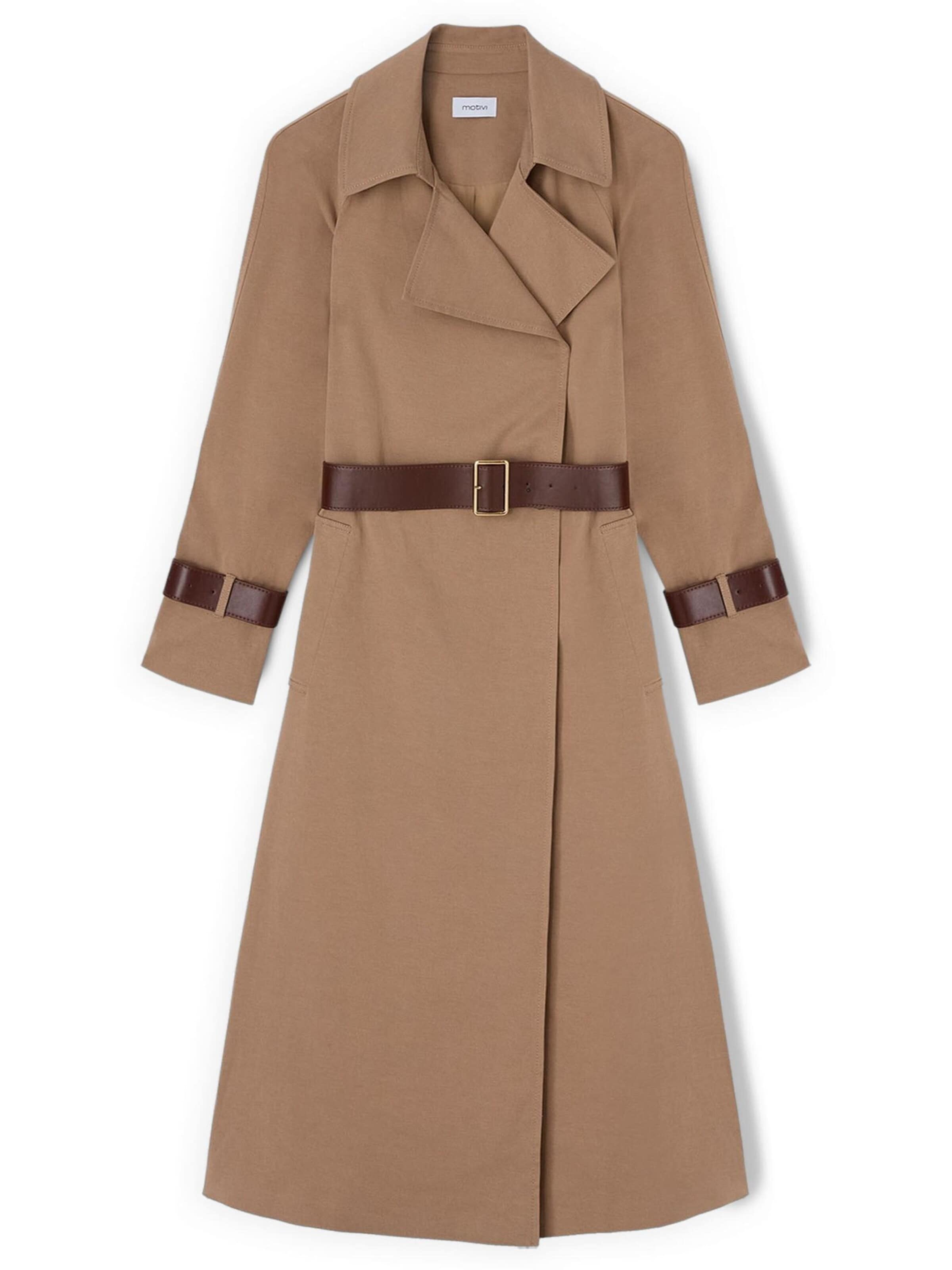 MOTIVI Manteau d’hiver en XXL en beige, Vue avec produit