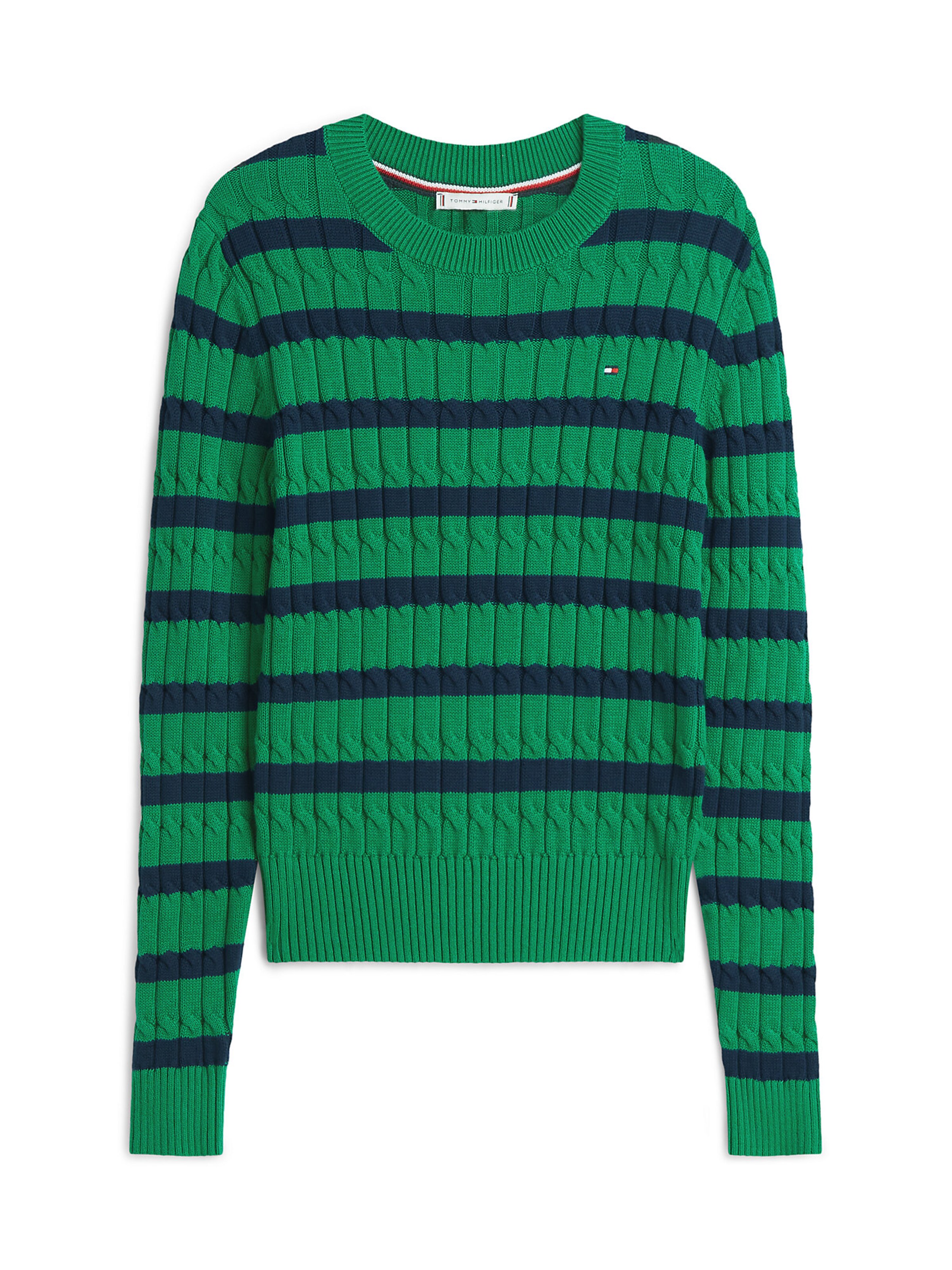 TOMMY HILFIGER Pullover in Grün: Vorderseite