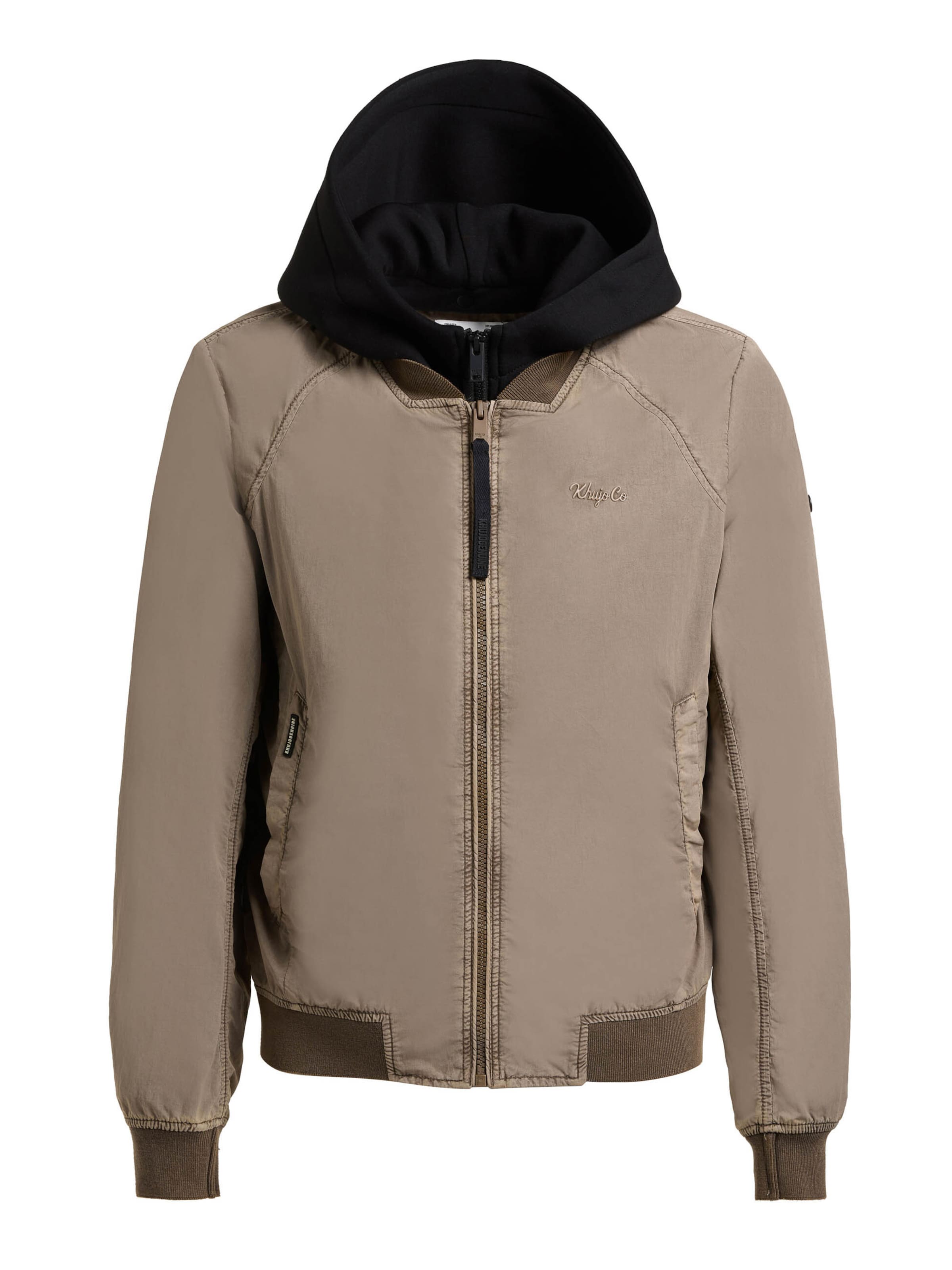 khujo Between-season jacket 'MEETS 2IN1' in Brown: front