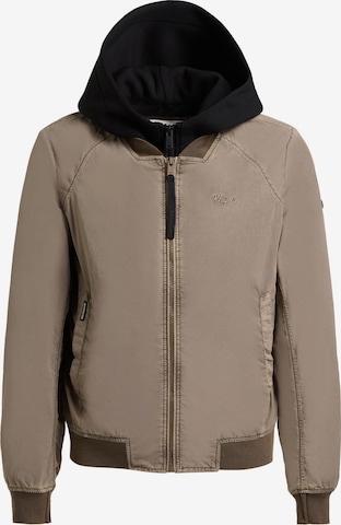 khujo Between-season jacket 'MEETS 2IN1' in Brown: front
