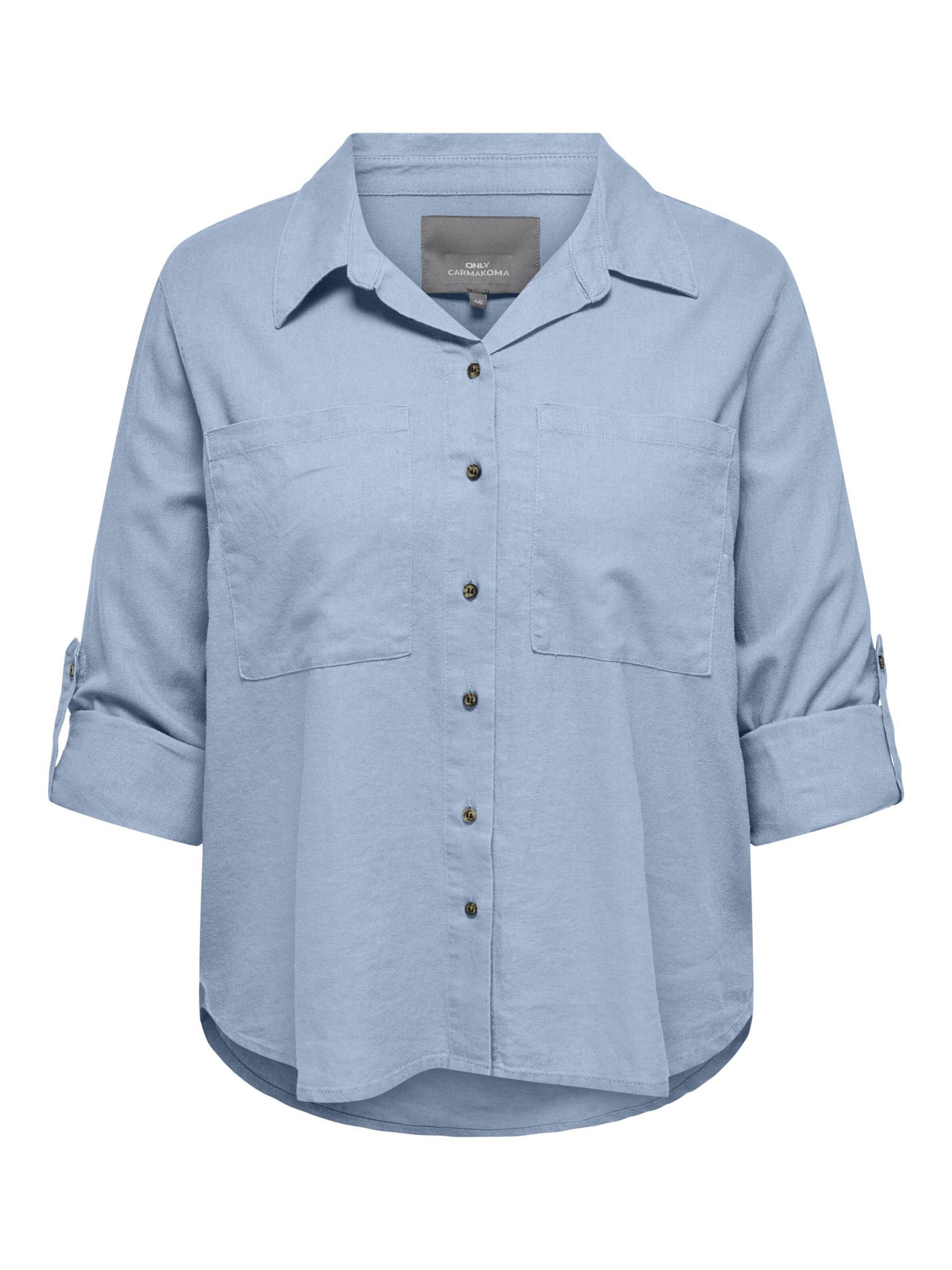 Chemisier 'CARYasmin' ONLY Carmakoma en bleu : devant