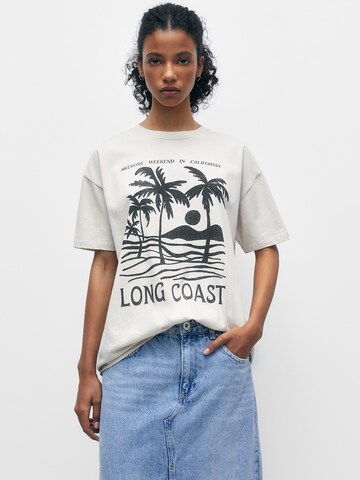 Pull&Bear T-Shirt in Weiß: Vorderseite