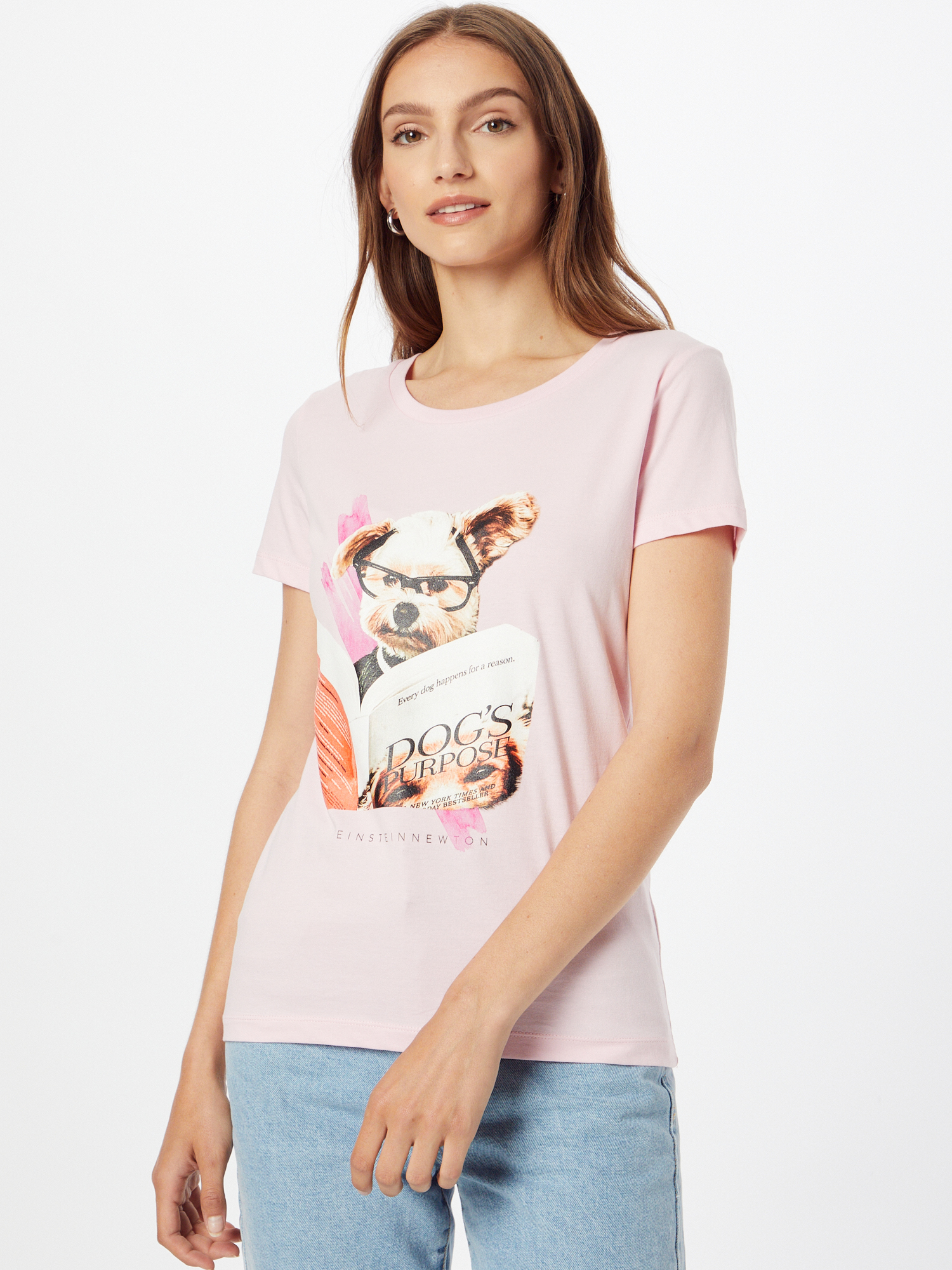 f3hbJ Abbigliamento EINSTEIN & NEWTON T-Shirt Hund Buch in Rosa 