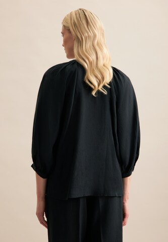 SEIDENSTICKER Blouse 'Schwarze Rose' in Zwart