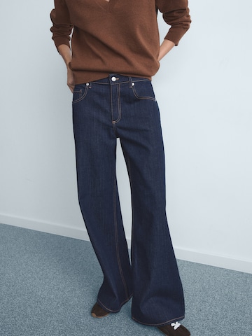 Wide Leg Jean 'ANNIE' MANGO en bleu : devant