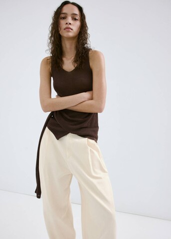 MANGO Tapered Jeans 'Souffle' in Beige