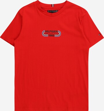 T-Shirt TOMMY HILFIGER en rouge : devant