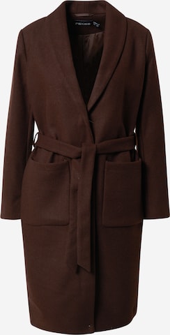 PIECES Between-Seasons Coat 'ALICA' in Brown: front