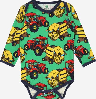 Småfolk Pijama entero/body 'Tractor' en navy / amarillo / jade / rojo, Vista del producto
