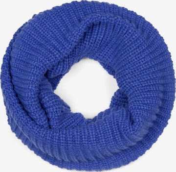 styleBREAKER Schlauchschal 'Unifarbener Feinstrick Loop' in Blau: Vorderseite