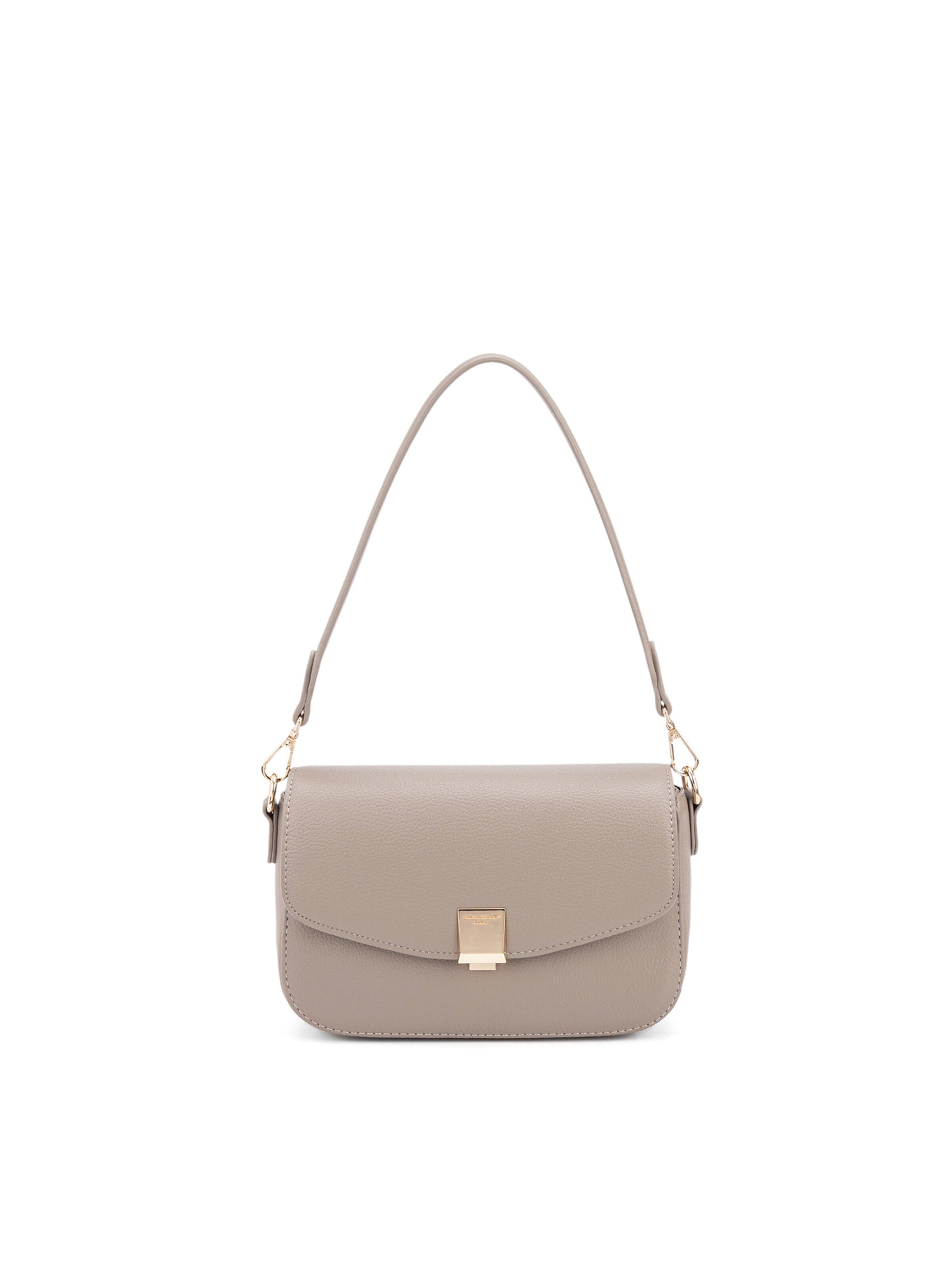 Borsa a spalla 'Borsa a spalla Celestia Elite pelle vegana PU - Chiusura zip' di David Jones in grigio: frontale