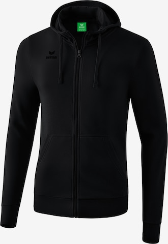 ERIMA Athletic Zip-Up Hoodie in Black: front