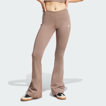 évasé Leggings ADIDAS ORIGINALS en marron : devant