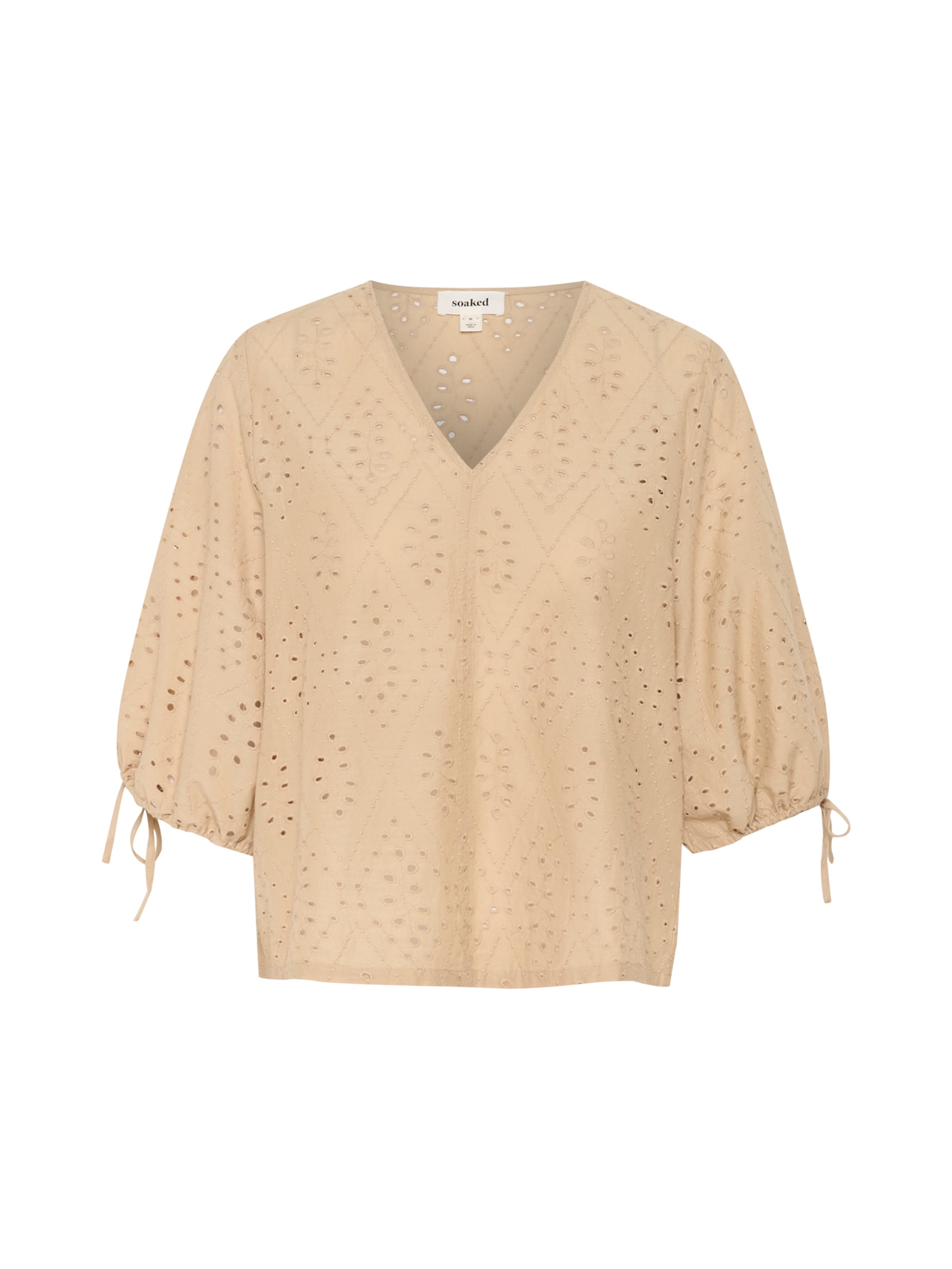 SOAKED IN LUXURY Blouse 'Joella' in Beige: front