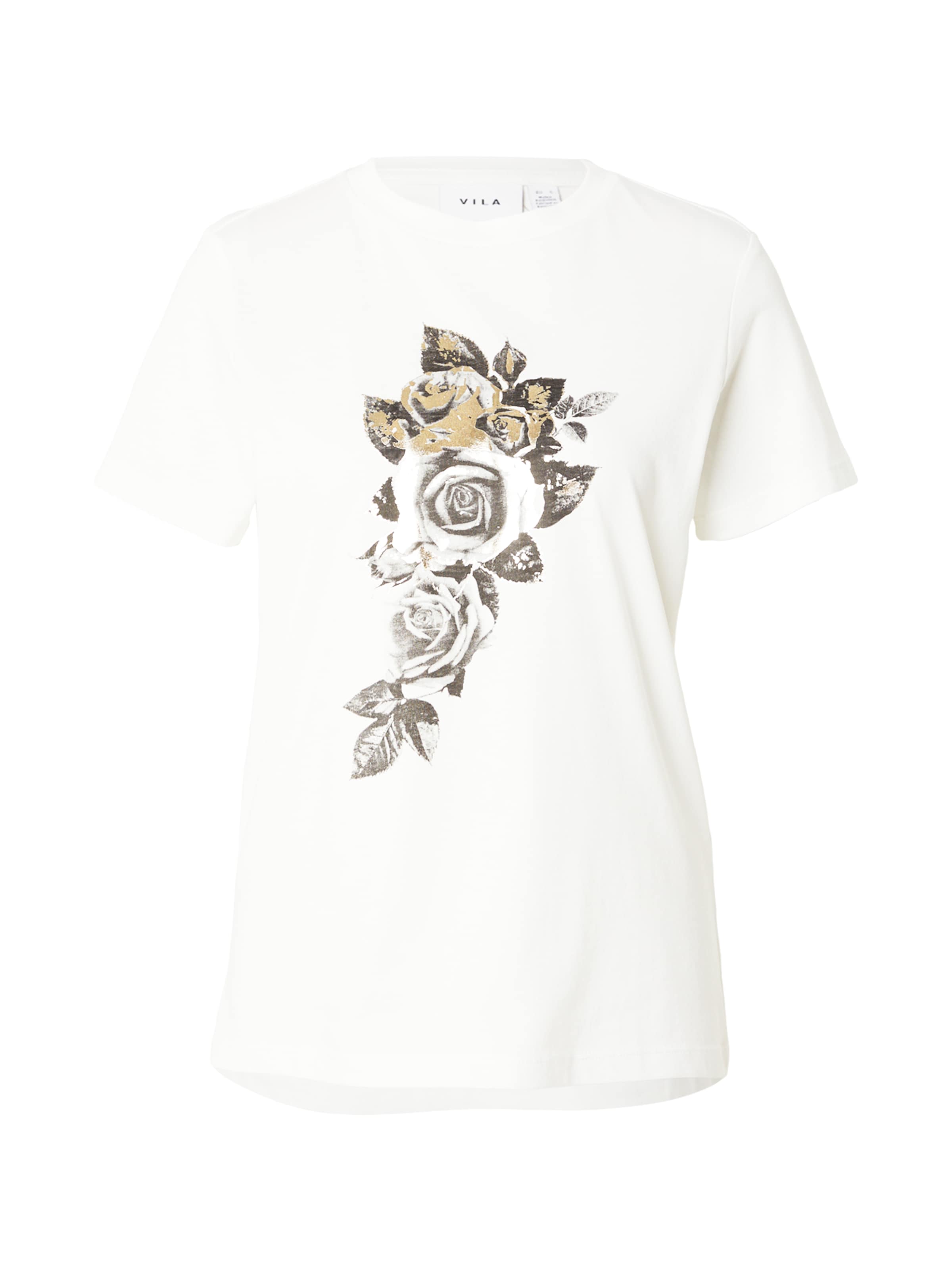 Tricou 'VIPURE FOIL' de la VILA pe alb: față