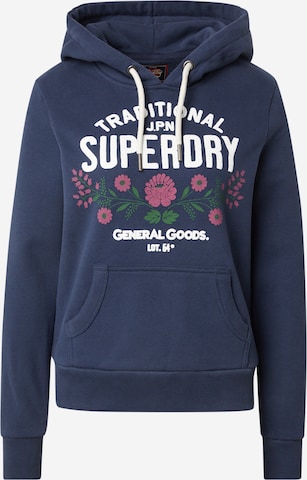 Felpa 'LOT 54' di Superdry in blu: frontale