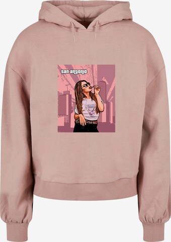 Merchcode Sweatshirt 'Grand - San Antonio' in Pink: front