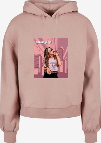 Merchcode Sweatshirt 'Grand - San Antonio' in Pink: front