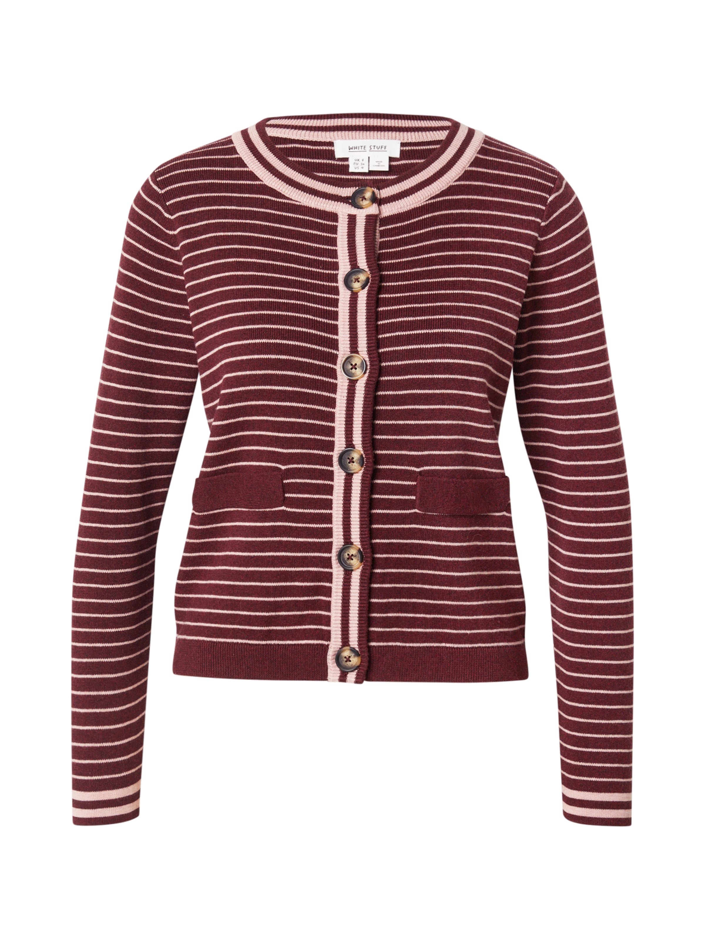 Cardigan &#x27;CHARLOTTE&#x27; WHITE STUFF en violet : devant