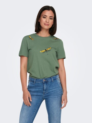 zaļš ONLY T-Krekls 'KITA': no priekšpuses