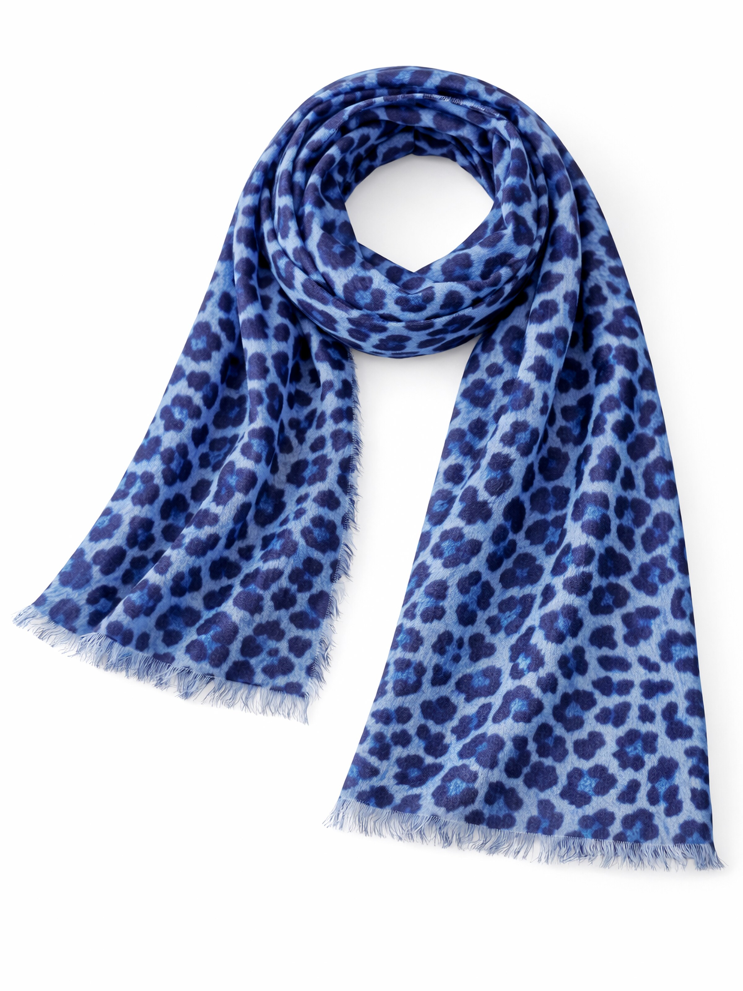 COLLEZIONE ALESSANDRO Schal 'Leo Print'‌‌‌‌‌ in One Size in blau, Produktansicht