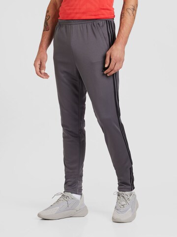 ADIDAS PERFORMANCE - Slimfit Pantalón deportivo 'Essentials' en gris: frente